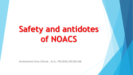 Safety and antidotes of noacs