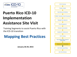 ICD-10 Overview - Puerto Rico Health Information Network