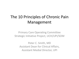 University of Colorado Chronic Pain