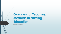 Overview of Teaching Methods in Nursing Education