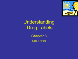 Understanding Drug Labels