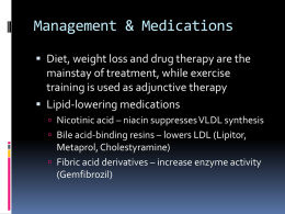 Atherosclerosis, Management and Medications