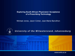 Exploring South African Physicians` Acceptance of e