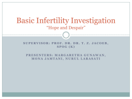 Basic Infertility Investigation