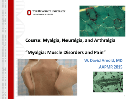 Myalgia, Neuralgia, and Arthralgia