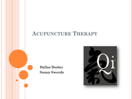 Acupuncture Therapy - Dallas Dooley Portfolio
