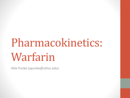 Pharmacokinetics Warfarin