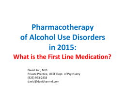 Medications for Alcohol Use Disorders