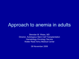 Approach to anemia