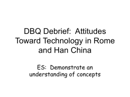 Attitudes Toward Technology in Rome and Han China