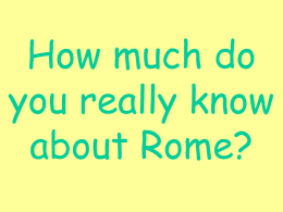 ANCIENT ROME NOTES