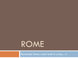 Rome - TeacherWeb
