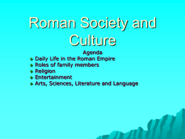 Roman Society and Culture