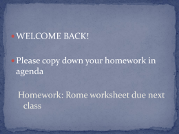 Ancient Rome notes
