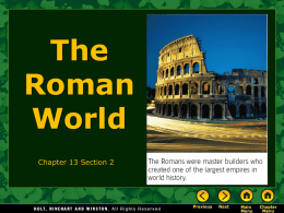 The Roman World - Avon Community School Corporation