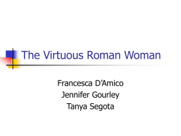 The Virtuous Roman Woman