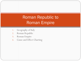 From Roman Republic to Roman Empire