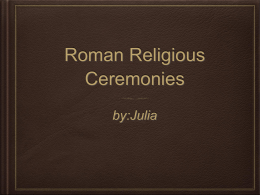 Roman Religious Ceremonies