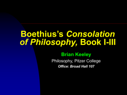 Boethius, Bk I - Pitzer College