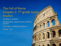 The Fall of Rome Chapter 2: 7th grade Social Studies