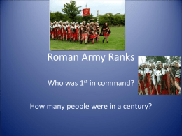 Roman Army Ranks - Carterknowle Junior School