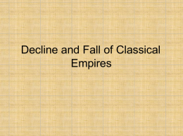 Decline and Fall of Classical Empires