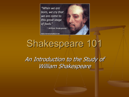Shakespeare 101