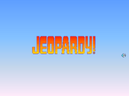 Jeopardy - Santee School District