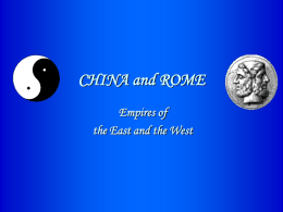 CHINA and ROME