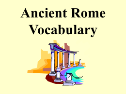 Ancient Rome Vocabulary