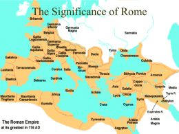 The Significance of Rome
