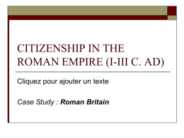 CITIZENSHIP IN THE ROMAN EMPIRE (I