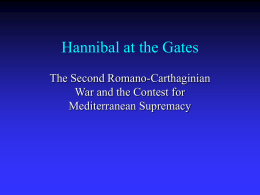 Lecture: Hannibal at the Gates