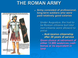 the roman army - North Andover Public Schools