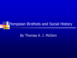 Pompeian Brothels and Social History