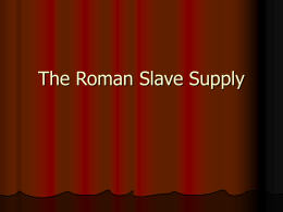 The Roman Slave Supply