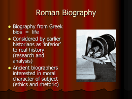 Roman Biography - Nipissing University Word