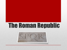 The Roman Republic - Warren County Public Schools