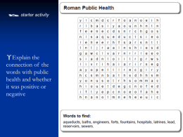 Roman public health, the impact - presentation