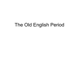 The Old English Period