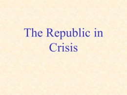 The Republic in Crisis