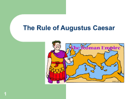 The Rule of Augustus Caesar