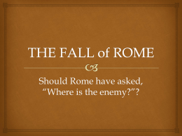 THE FALL of ROME