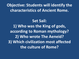 3) Which civilization most affected the culture of Rome?