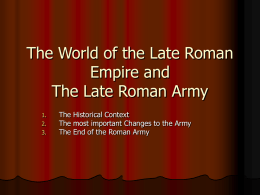The Late Roman Army - Nipissing University Word