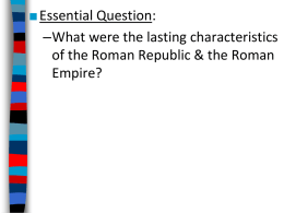 The Roman Republic & Empire (B)