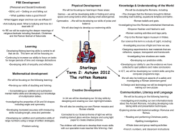 Starlings Curriculum Map Term 2 2012