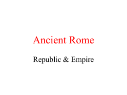 The Romans and Empire