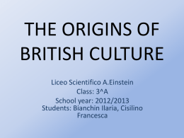 IBianchin, FCisilino - The origins of British culture