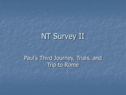 NT Survey I - Berachah Bible Church